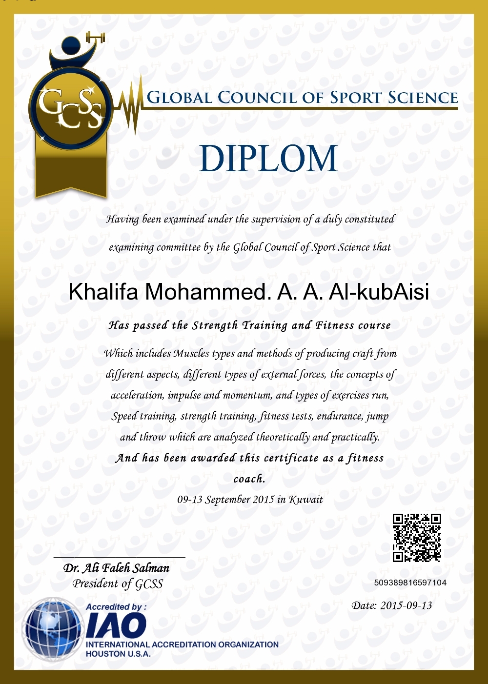Khalifa Mohammed. A. A. Al-kubAisi  